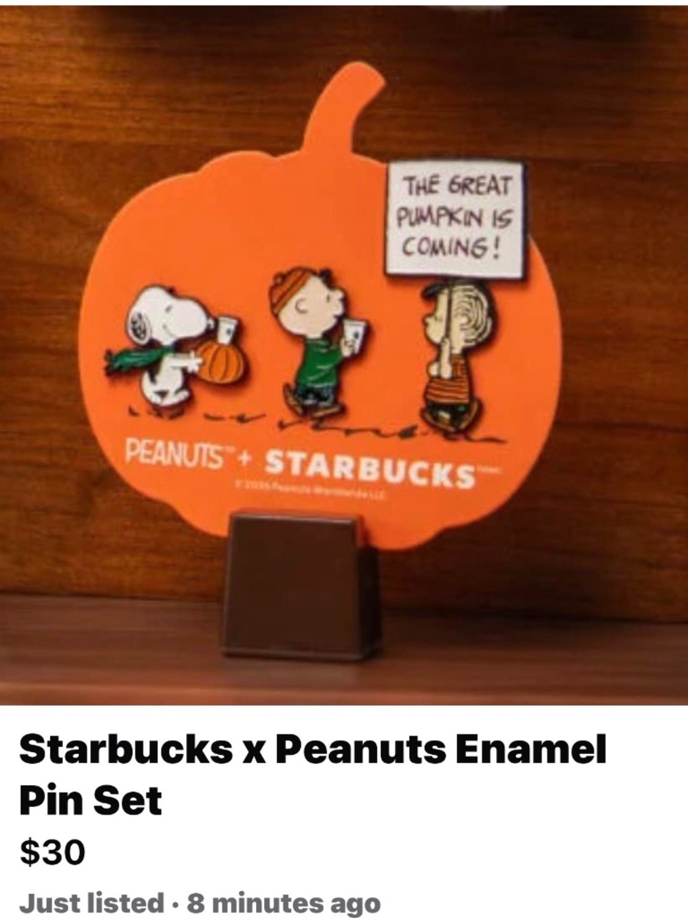 Starbucks x Peanuts enamel pin set